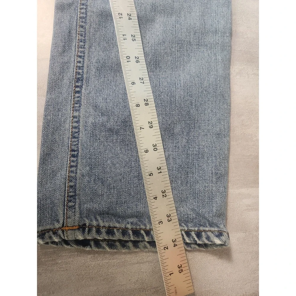 NUDIE Hank Rey Blue Jeans Size 36X34 Straight Light Wash Denim